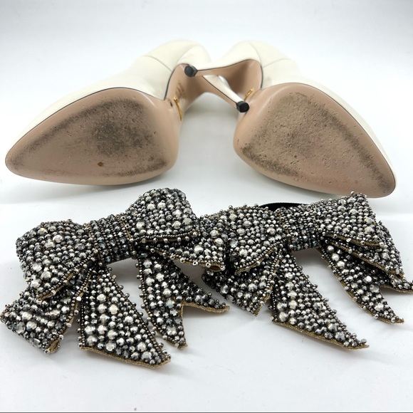 ✈️sold!Gucci bow-embellished patent leather pumps - Picture 8 of 10